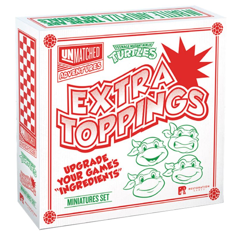 Unmatched Adventures: Teenage Mutant Ninja Turtles - Extra Toppings Miniature Pack Board Games Restoration Games UMA Adv Extra Toppings