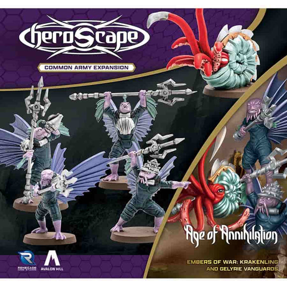Heroscape: Krakenling & Gelryie Vanguards Common Army Expansion (2 Options) Miniatures Renegade Game Studios