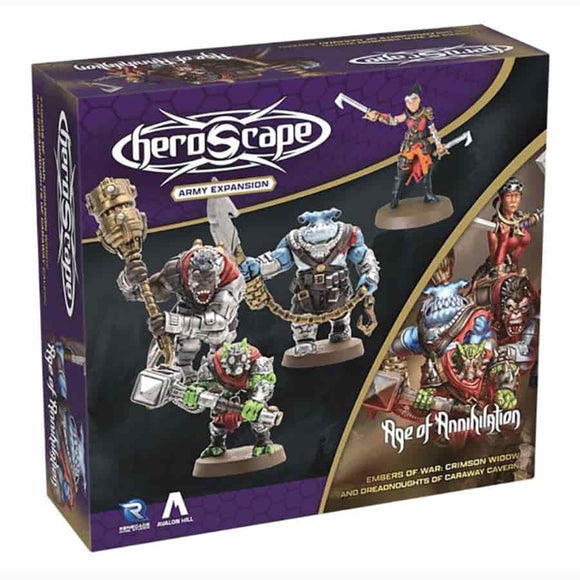 Heroscape: Crimson Widow & Dreadnoughts of Caraway Cavern Army Expansion (2 Options) Miniatures Renegade Game Studios