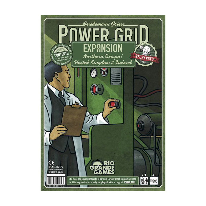 Power Grid: Northern Europe/United Kingdom & Ireland (Recharged) Board Games Rio Grande Games   