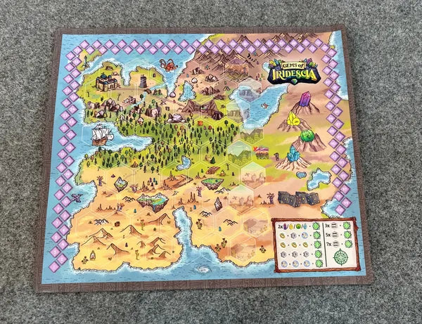 Gems of Iridescia Neoprene Game Mat Board Games Rock Stone & Dice Gems of Iridescia Playmat