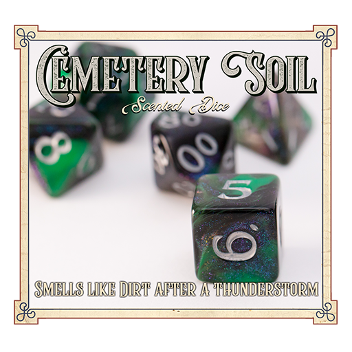 Scented Dice by Baron Smellybones - Cemetery Soil Dice Studio Woe