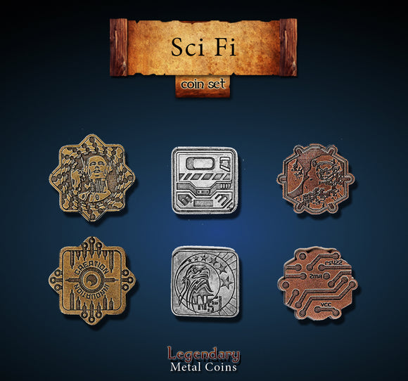 Legendary Metal Coins - Sci Fi (3 options) Supplies Drawlab Entertainment