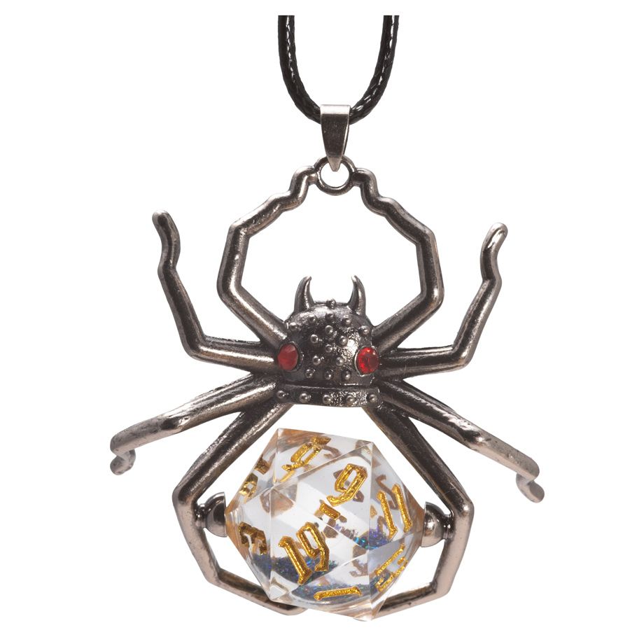 Sirius Dice Black Widow d20 Necklace Dice Sirius Dice   