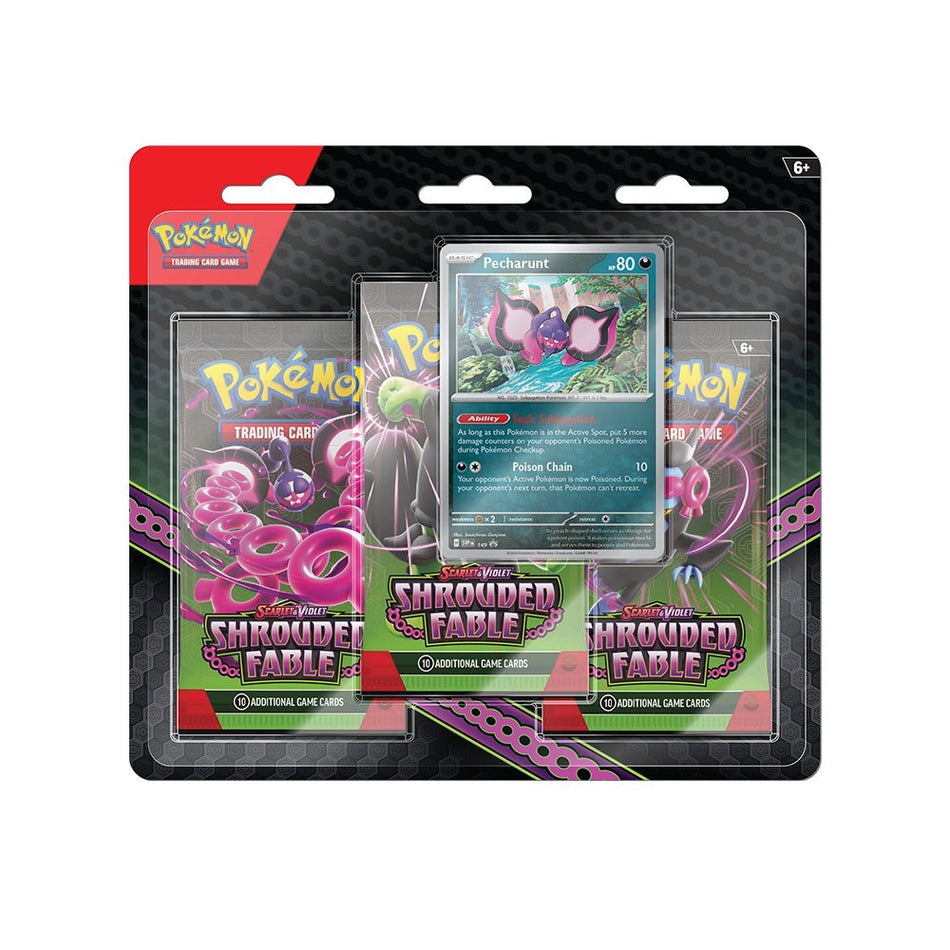 Pokemon TCG Scarlet & Violet Shrouded Fable 3 Booster Blister Trading Card Games Pokemon USA   