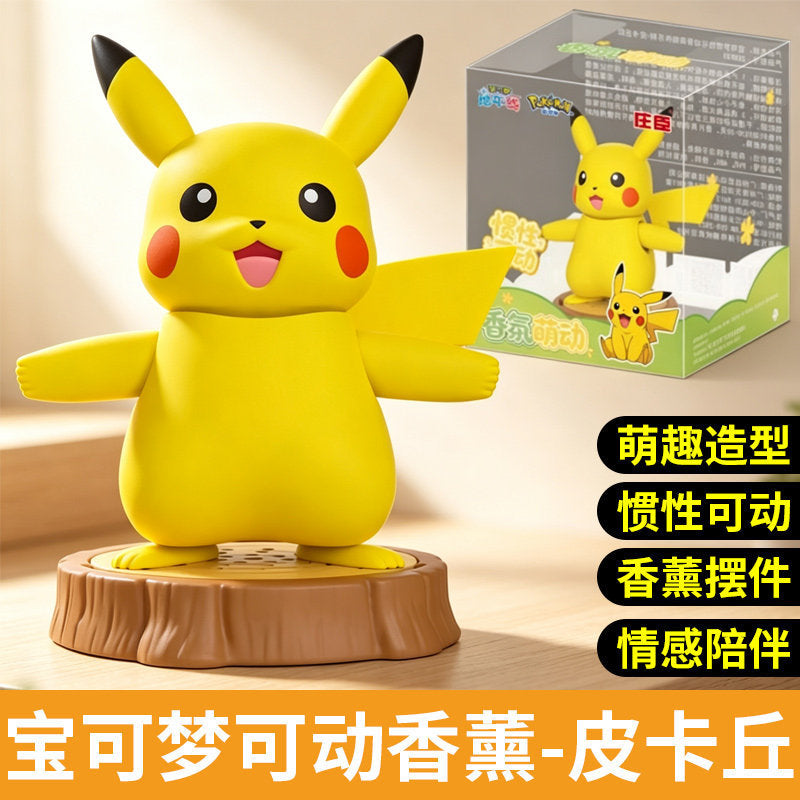 Pokémon Pikachu Inertia‑Movable Scented Figurine Collection Toys Pepper Joy Pikachu Inertia