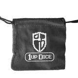 1UP Dice Polyhedral Set: Radiant Shield Silver Edition Dice Infinite Black