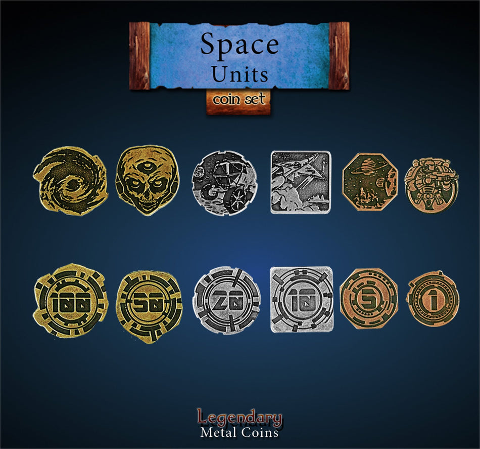 Legendary Metal Coins - Space Units (6 options) Supplies Drawlab Entertainment