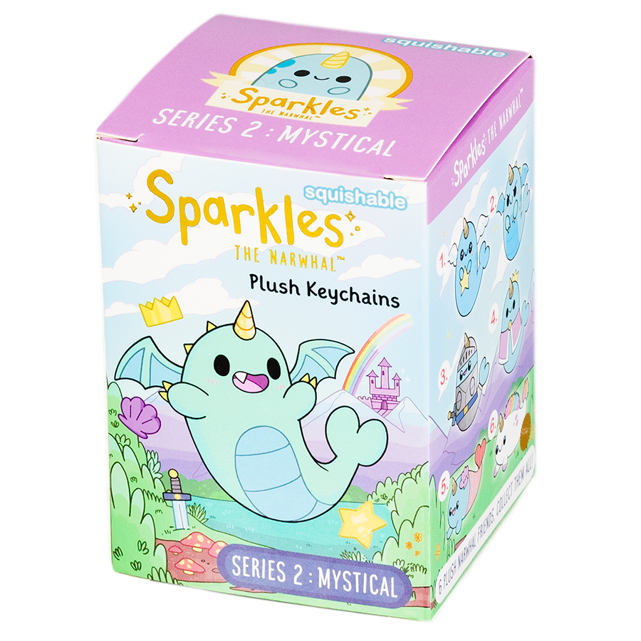 Squishables Sparkles the Narwhal S2: Mystical Mystery Box Toys Squishable