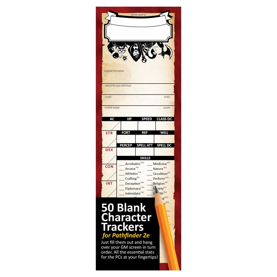 Pathtrackers: 2e Character Trackers Role Playing Games Other   