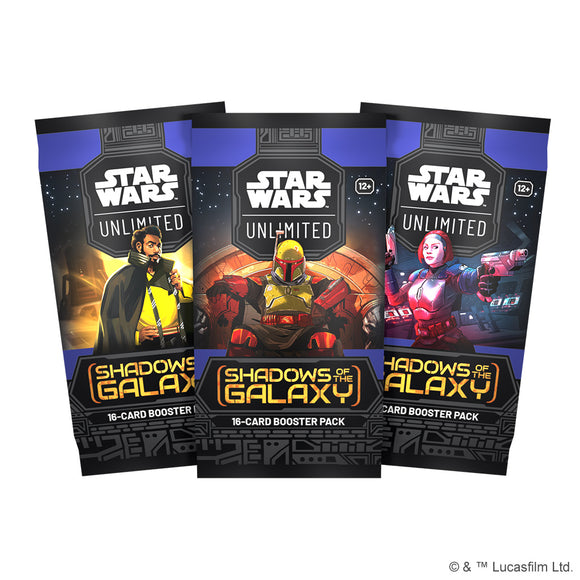 Star Wars Unlimited [SHD] Shadows of the Galaxy Boosters Trading Card Games Fantasy Flight SHD Booster Pack