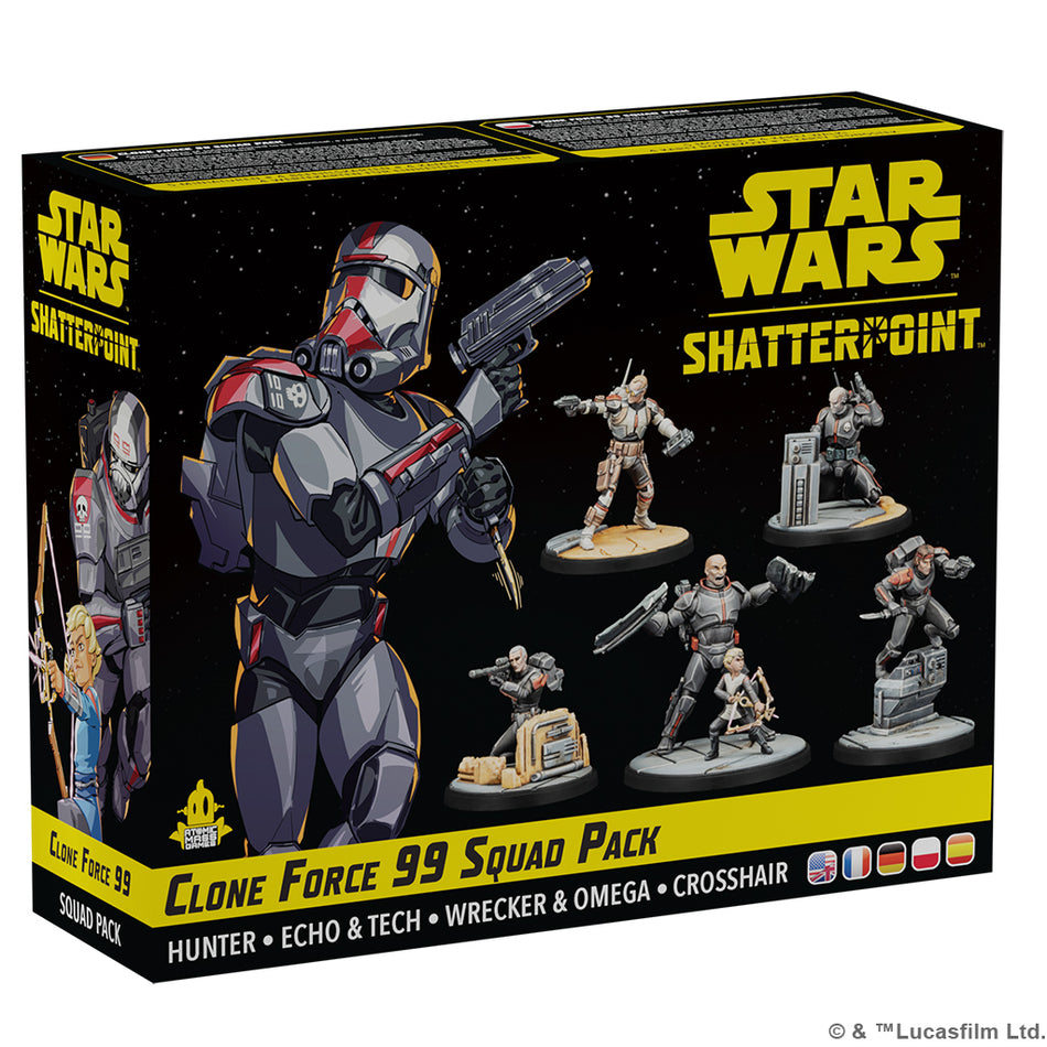 Star Wars Shatterpoint: Clone Force 99 Squad Pack Miniatures Atomic Mass Games   