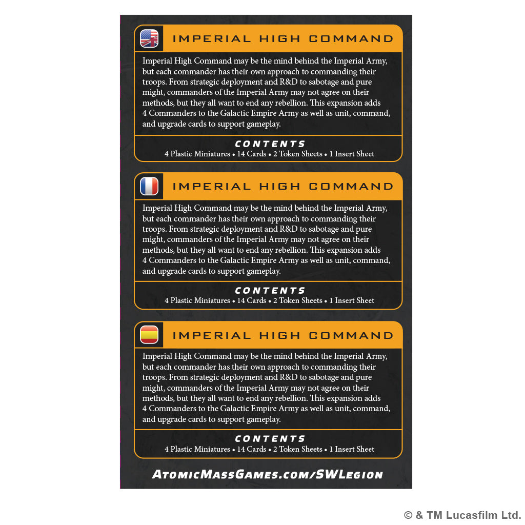 Star Wars: Legion – Imperial High Command Board Games Asmodee