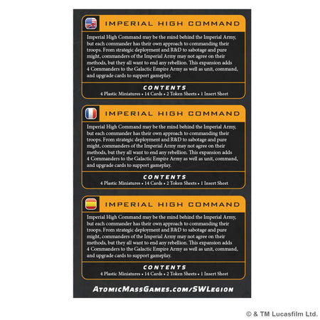 Star Wars: Legion – Imperial High Command Board Games Asmodee