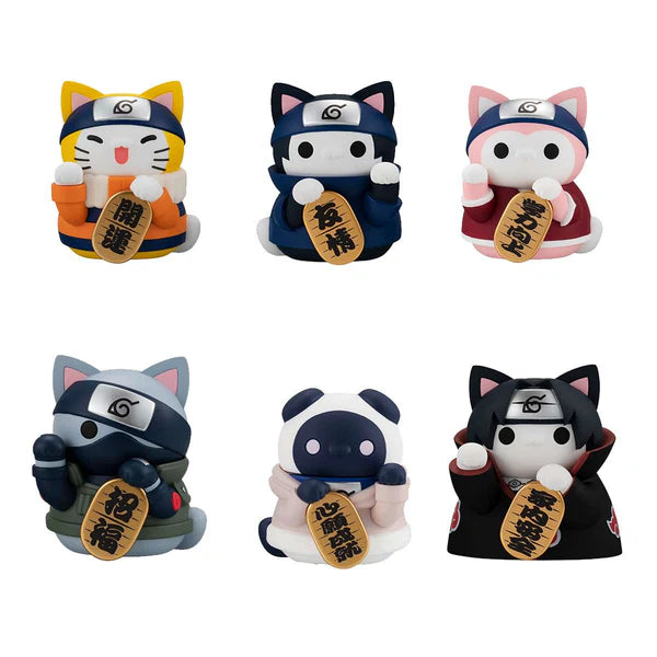 Naruto: Shippuden Nyaruto! Mega Cat Project Beckoning Cat Fortune Figure Blind Box Toys Bandai   