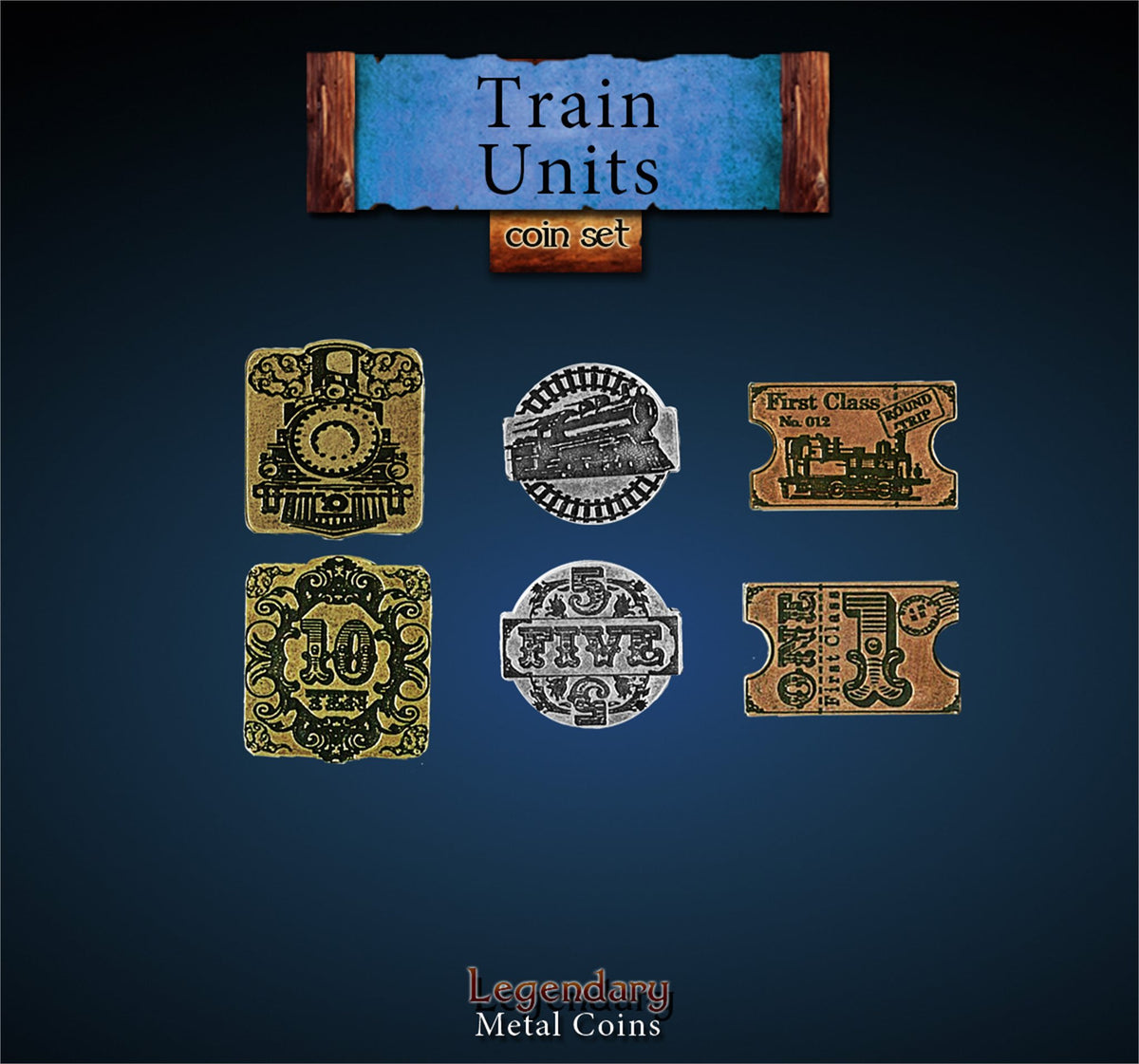 Legendary Metal Coins - Train Units (3 options) Supplies Drawlab Entertainment