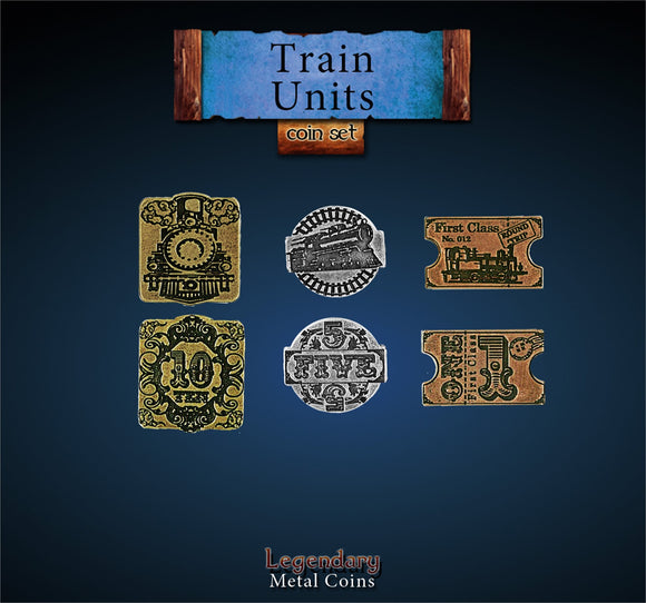 Legendary Metal Coins - Train Units (3 options) Supplies Drawlab Entertainment