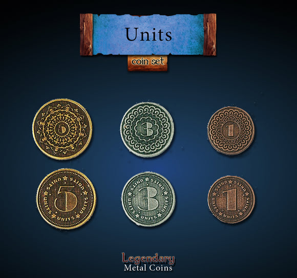 Legendary Metal Coins - Generic Units (4 options) Supplies Drawlab Entertainment