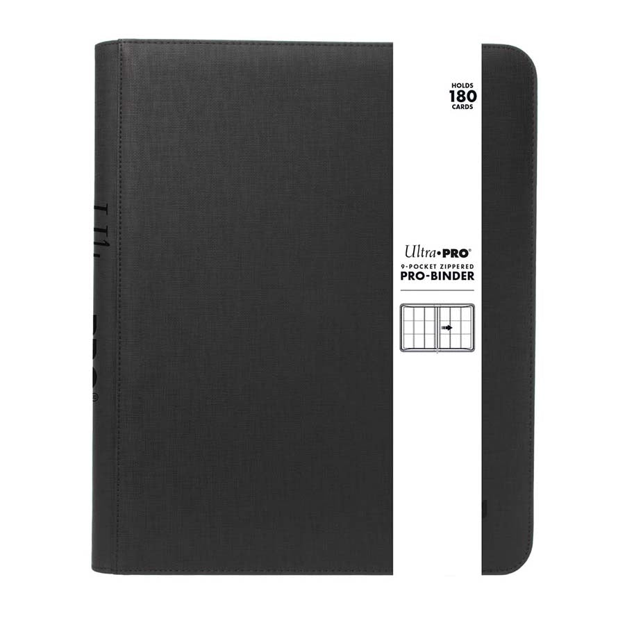 Ultra Pro 9-Pocket Zippered Premium Pro Binder Supplies Ultra Pro ULP 9pkt Pro Black