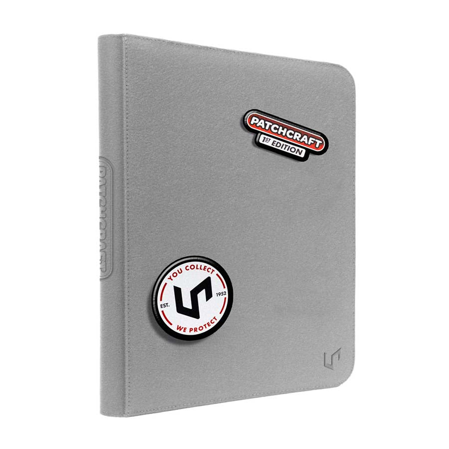 Patchcraft Zippered 9 Pocket Pro Binder Gray Supplies Ultra Pro Patchcraft 9pkt Zip GRY