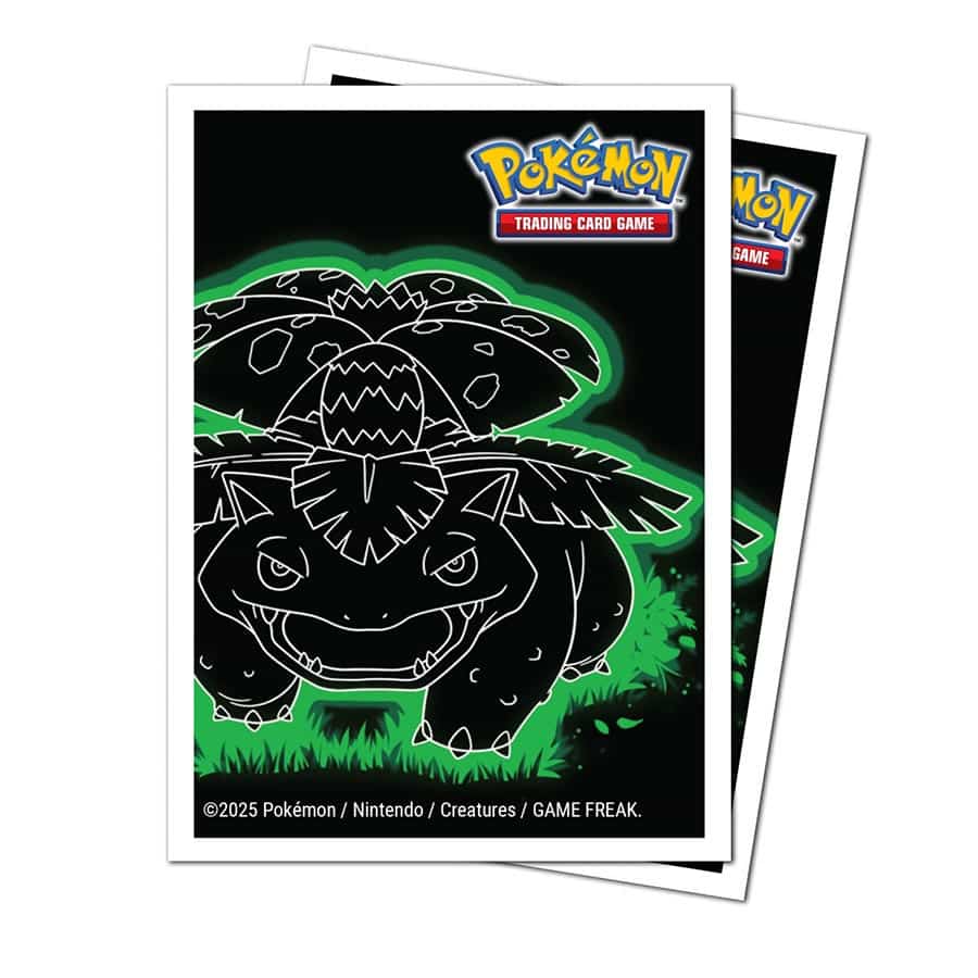 Pokemon: Neon Kanto 105CT Apex Deck Protector Sleeves (3 Options) Supplies Ultra Pro PKU NK Venusaur