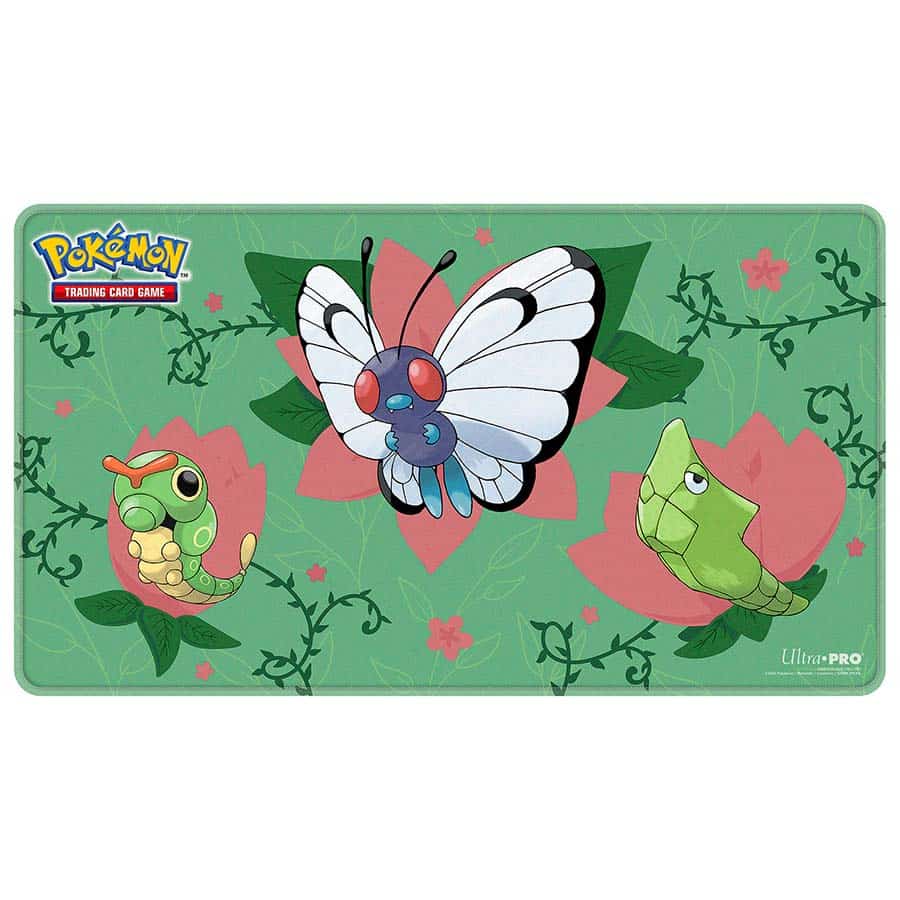 Pokemon TCG: Caterpie Evolutions Stitched Playmat Trading Card Games Pokemon USA PKMN Caterpie Evo PM