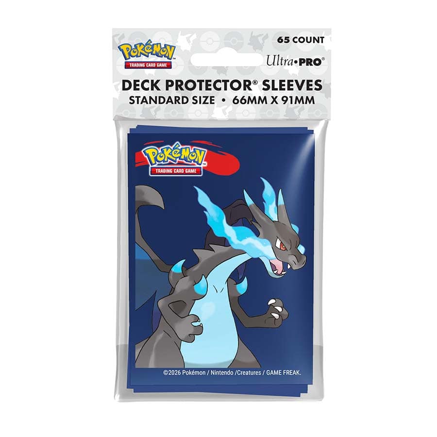Pokemon Standard Deck Protector Sleeves: Mega Charizard X 65ct Supplies Ultra Pro DP Mega Charizard X 65ct