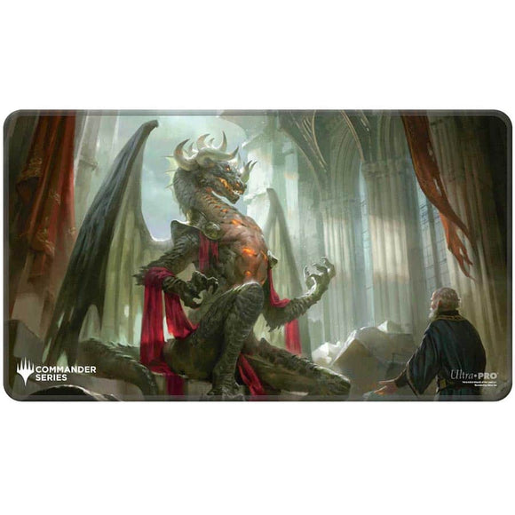 MTG Commander Series Q4 2024 Shard Stitched Edge Playmat - Korvold Supplies Ultra Pro   