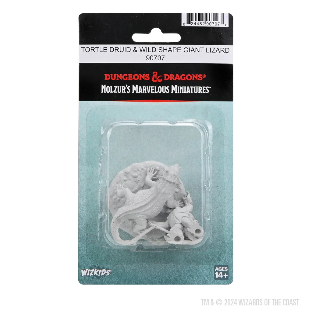 D&D Nolzur's Marvelous Miniatures: Tortle Druid & Wild Shape Giant Lizard Miniatures WizKids