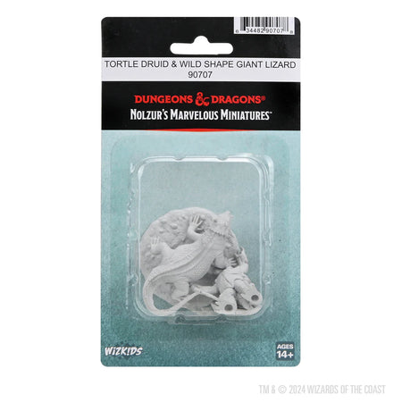 D&D Nolzur's Marvelous Miniatures: Tortle Druid & Wild Shape Giant Lizard Miniatures WizKids