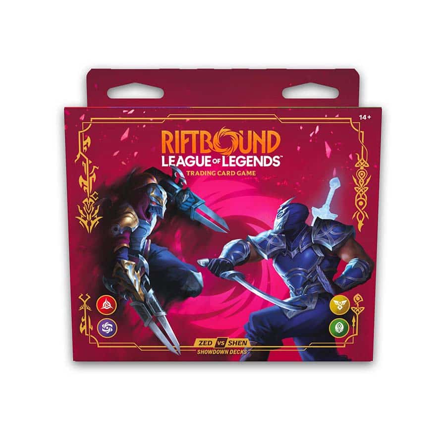 RIFTBOUND TCG: LEAGUE OF LEGENDS: SET 4 VENDETTA SHOWDOWN DECKS: ZED VERSUS SHEN Trading Card Games UVS Games RB VEN SD