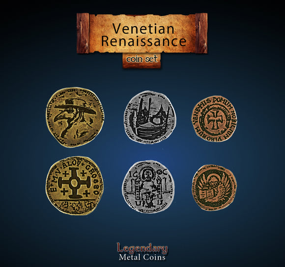 Legendary Metal Coins - Venetian Renaissance (3 options) Supplies Drawlab Entertainment