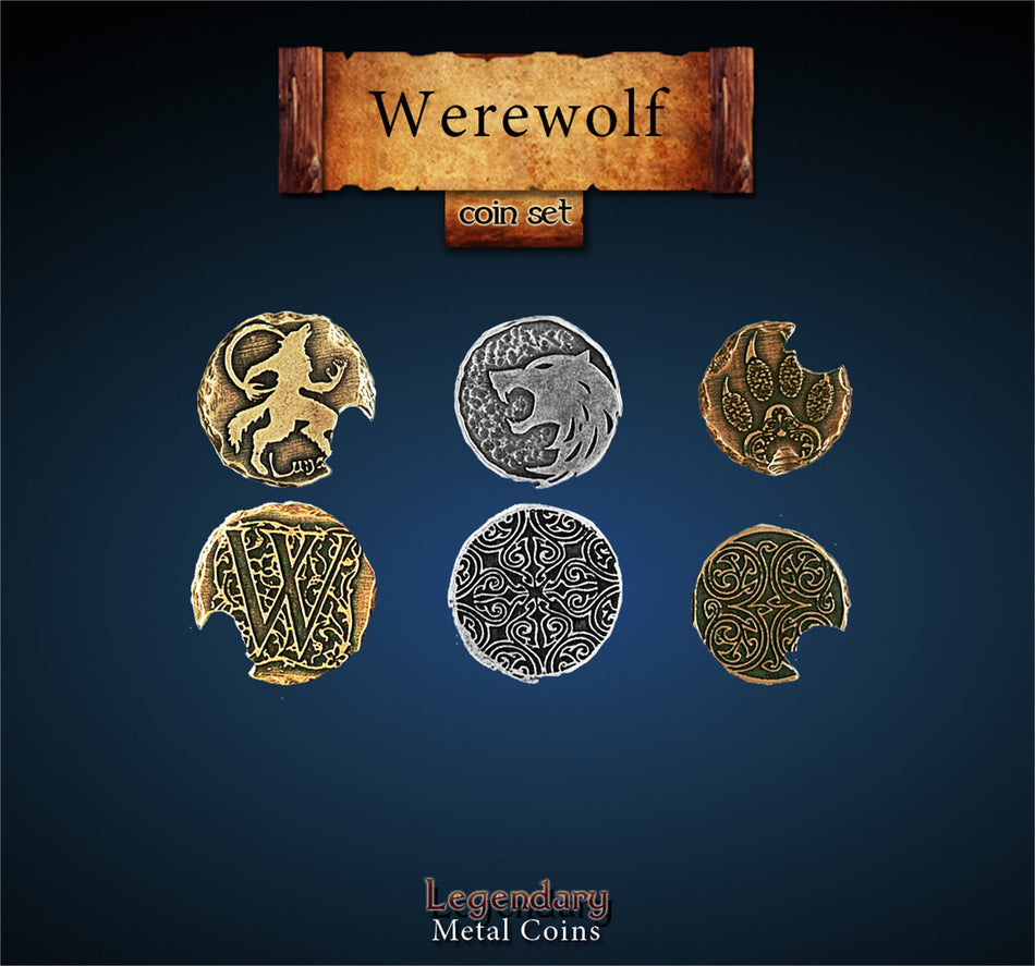 Legendary Metal Coins - Werewolf (3 options) Supplies Drawlab Entertainment