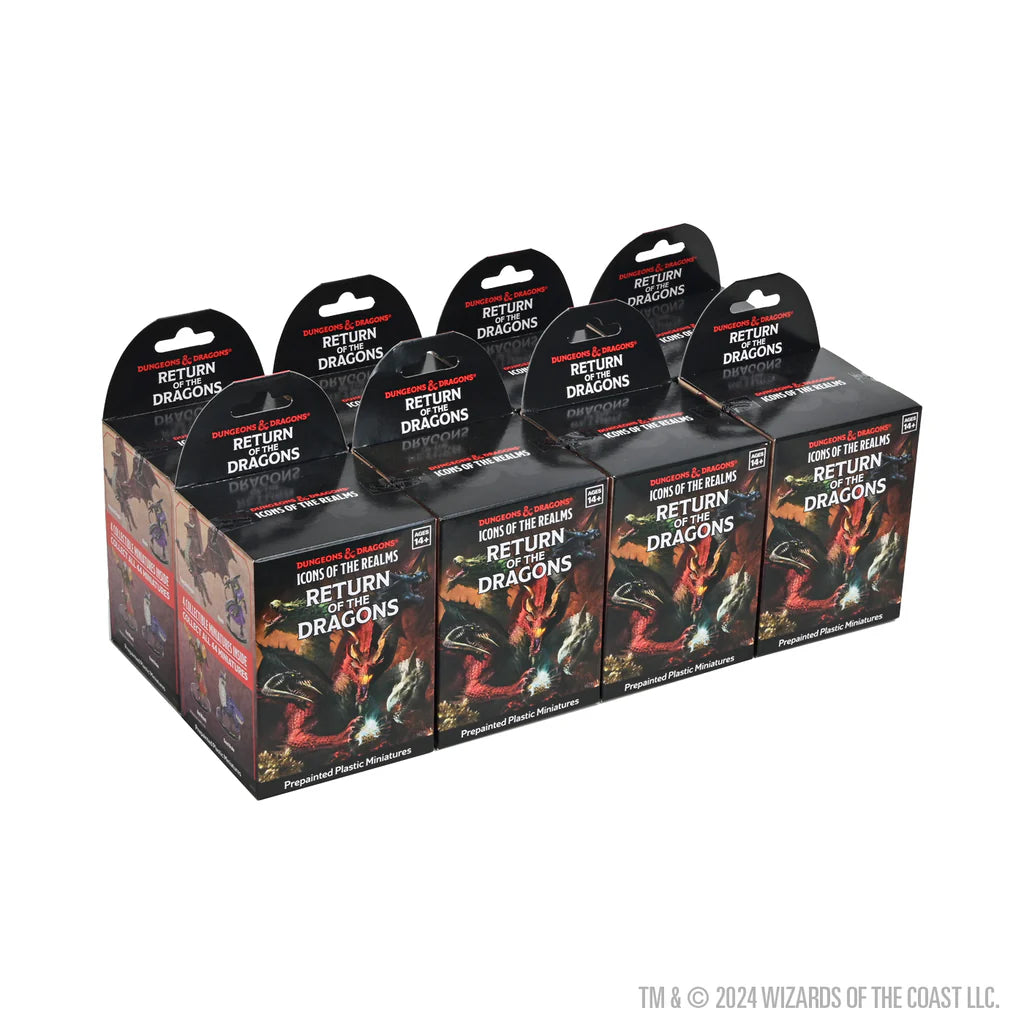 D&D Icons of the Realms Set 34 - Return of the Dragons Blind Box (2 options) Miniatures WizKids IotR 34 Return Dragons 8x Booster Brick
