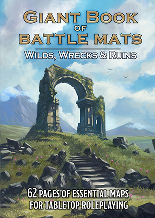 Giant Book of Battle Mats: Wilds, Wrecks & Ruins RPG Maps Loke Battle Mats   