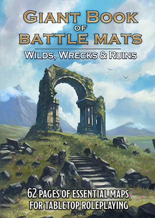 Giant Book of Battle Mats: Wilds, Wrecks & Ruins Supplies Loke Battle Mats   