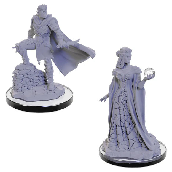 Critical Role Unpainted Miniatures Xhorhasian Mage and Xhorhasian Prowler Miniatures WizKids   