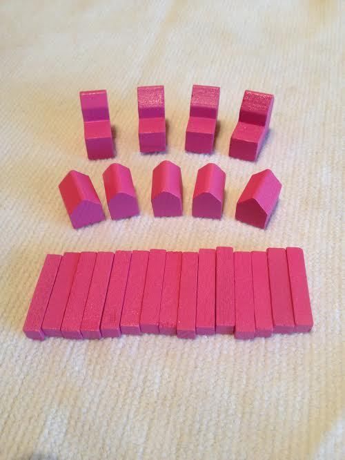 Catan Wood Replacement Pieces - Pink Home page Other   