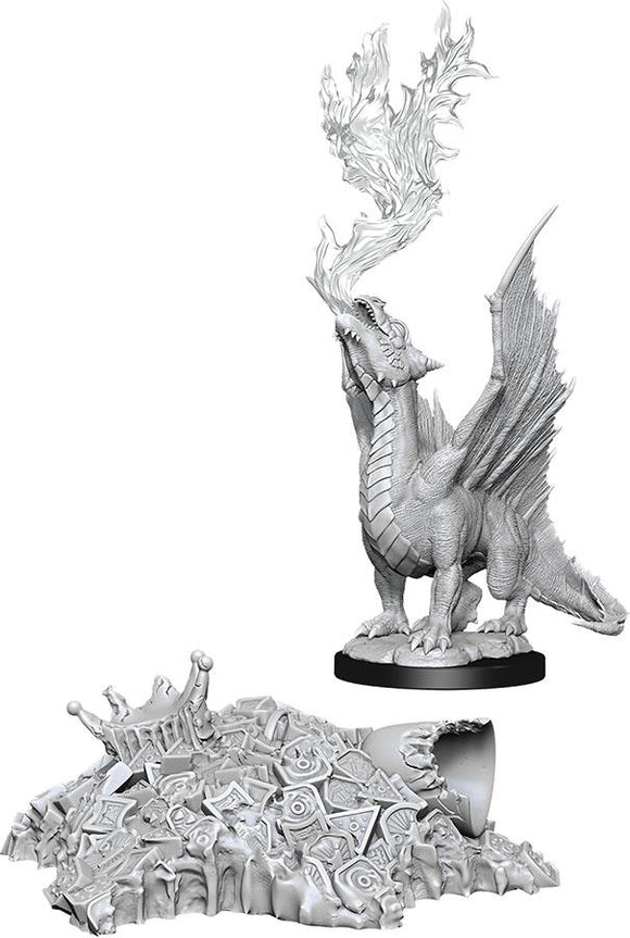 D&D Nolzur's Marvelous Unpainted Miniatures: Gold Dragon Wyrmling & Small Treasure Pile Home page Other   