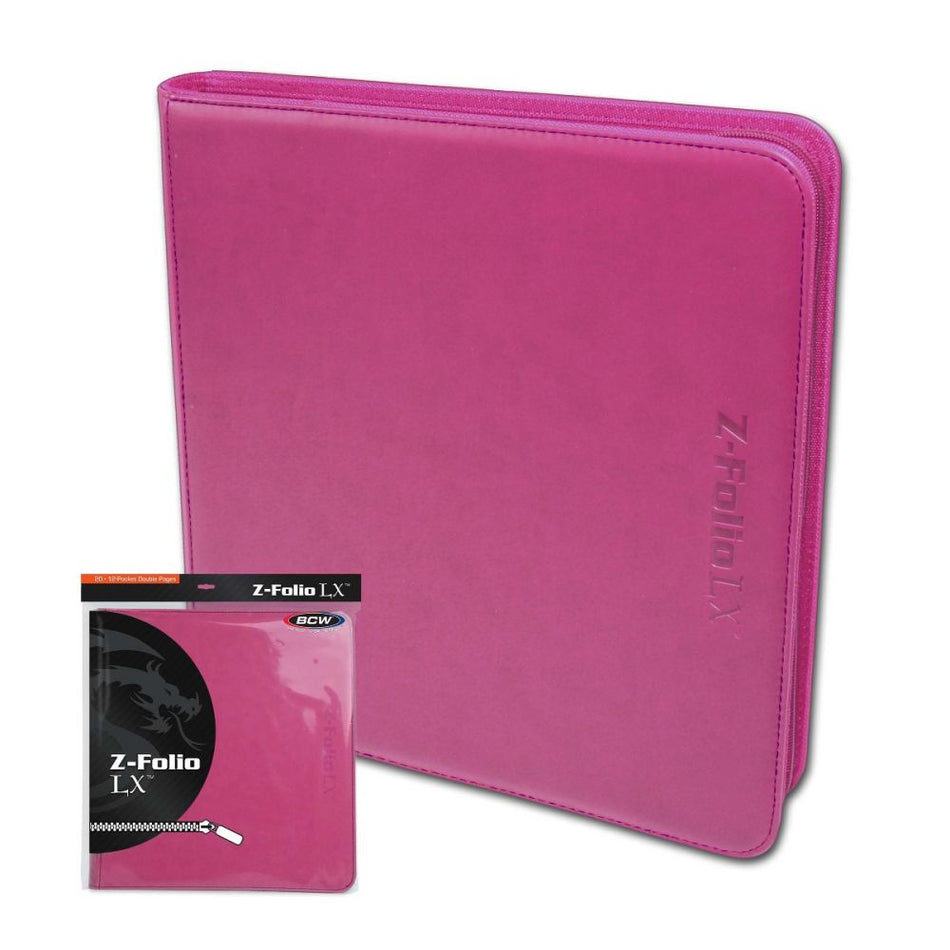 BCW Binder 12pkt Z-folio LX Pink  BCW   