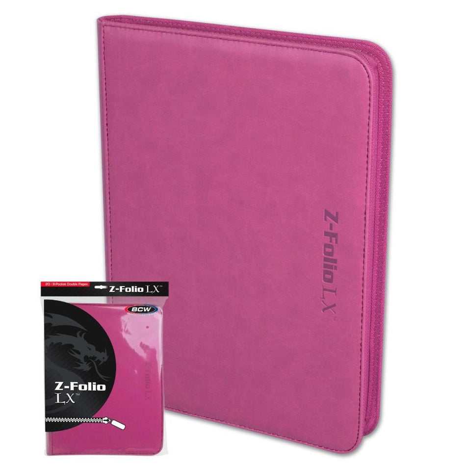 BCW Binder 9pkt Z-Folio LX Pink  BCW   