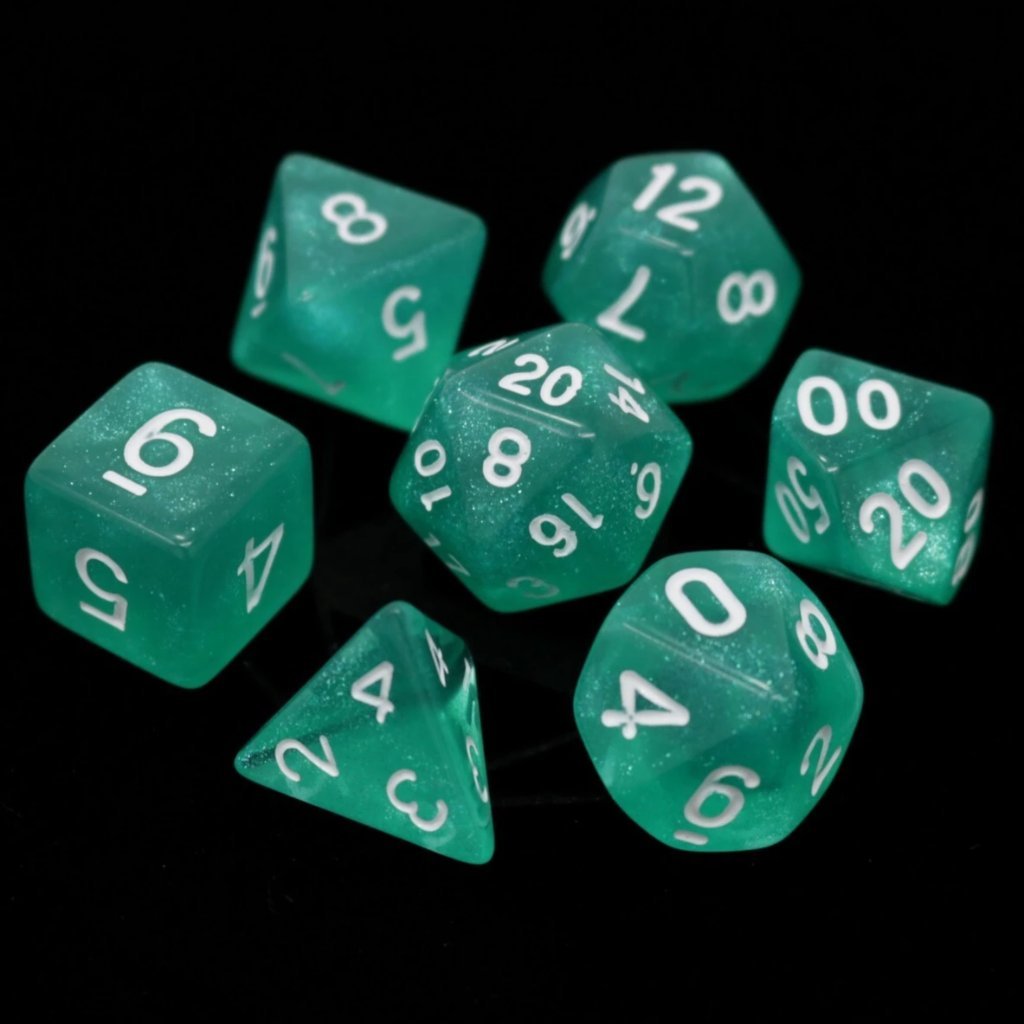 Die Hard Dice Haruko w/ White 7ct Polyhedral Set Dice Die Hard Dice