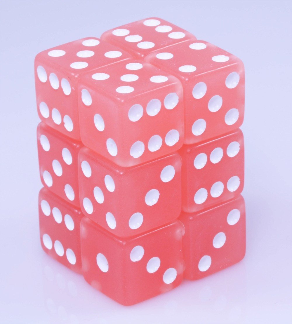 Koplow 12D6 16mm Glow in the Dark Peach Koplow Games