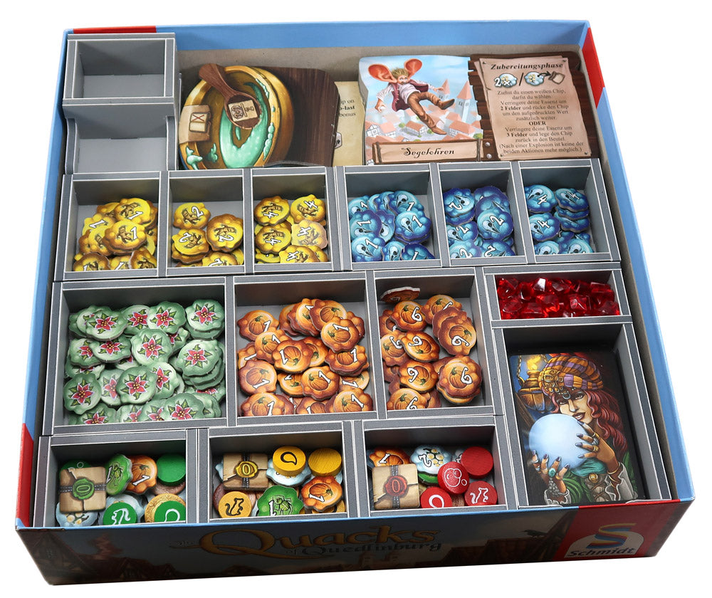 Folded Space Box Insert: Quacks of Quedlinburg & Expansions Board Game Organization Folded Space   