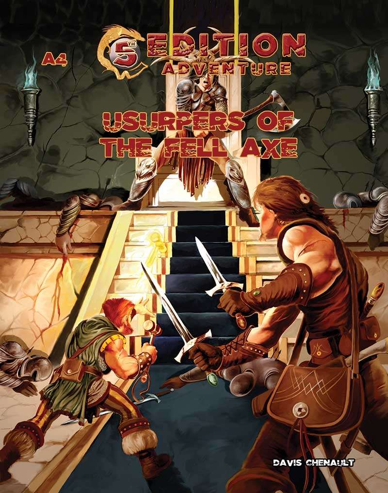 5th Edition Adventure A4 Usurpers of the Fell Axe (D&D 5e Compatible) Role Playing Games Troll Lord Games