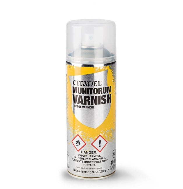 Citadel Spray Munitorum Varnish 400ml Paints Games Workshop   