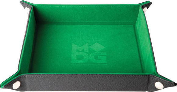 Metallic Dice Games Green Velvet Leather Folding Dice Tray Home page FanRoll   
