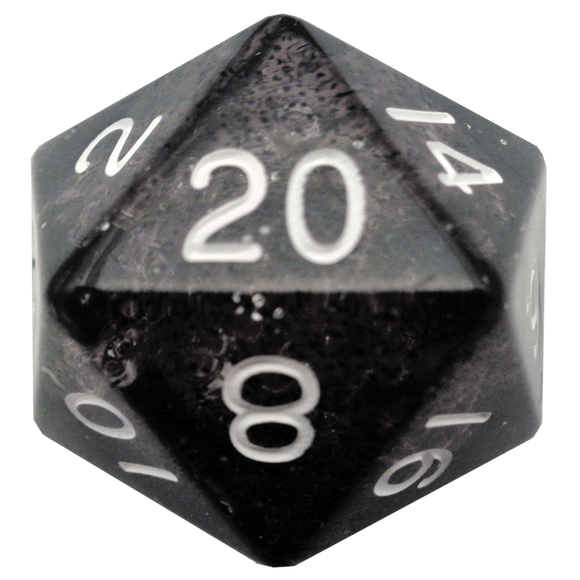 Metallic Dice Games Ethereal Black/White Mega 35mm D20 Home page FanRoll   