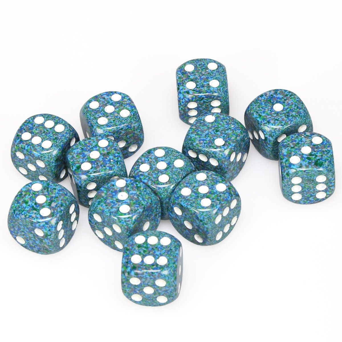 Chessex 16mm Speckled Sea 12ct D6 Set (25716) Dice Chessex   