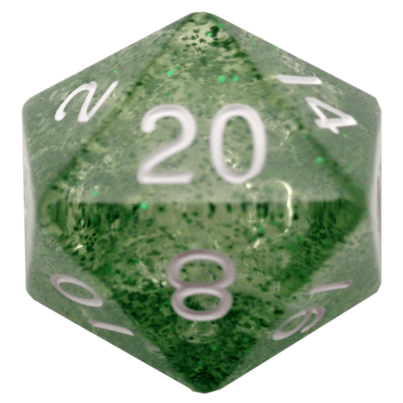 Metallic Dice Games Ethereal Green/White Mega 35mm D20 Home page FanRoll   